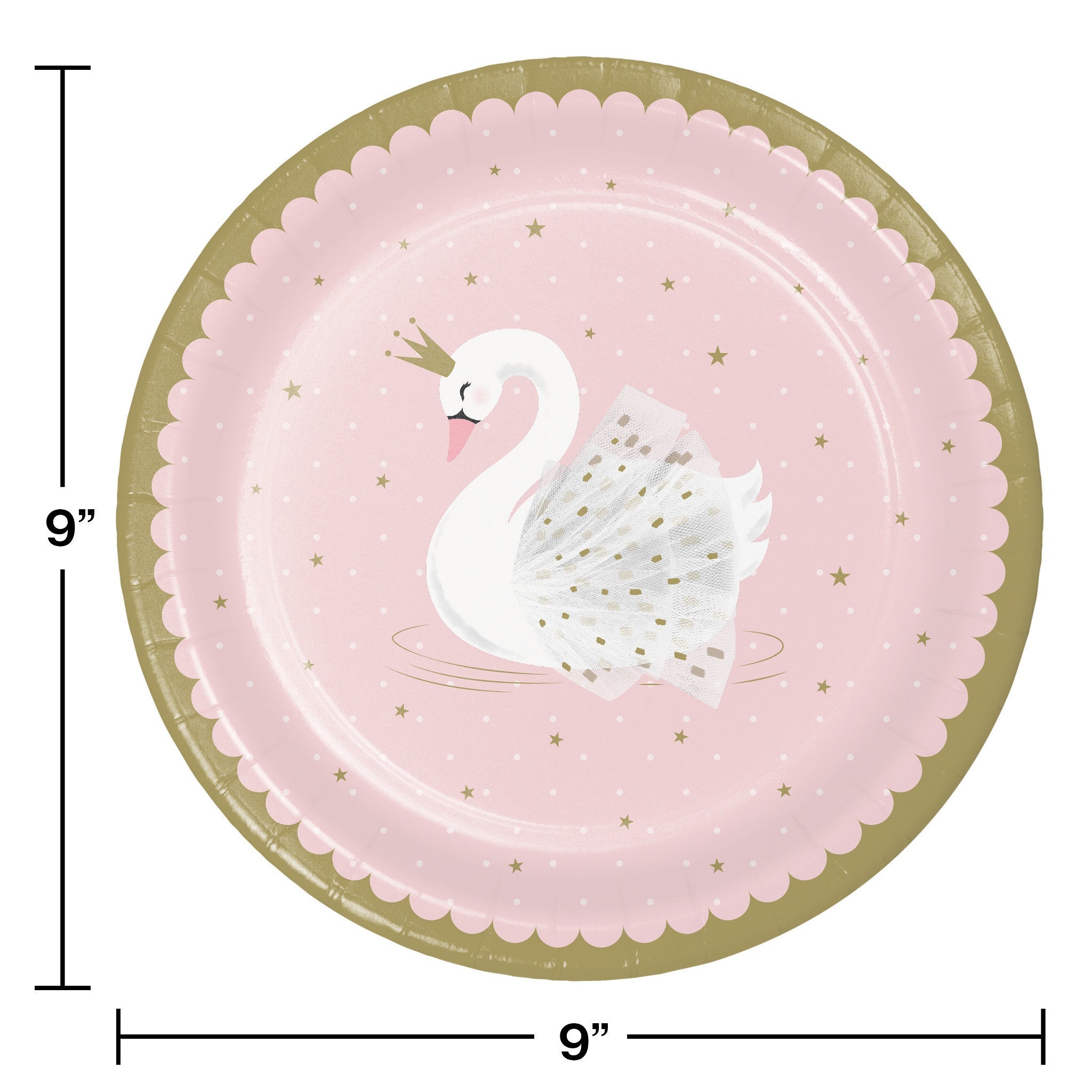 Stylish Swan Party Dinner Plates