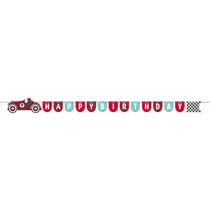 Vintage Race Car Ribbon Banner (1 count)