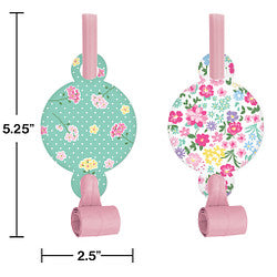 Floral Tea Party Blowouts W/ Med