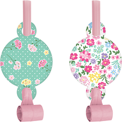 Floral Tea Party Blowouts W/ Med