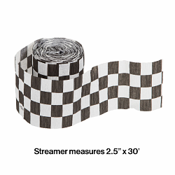 Black & White Checker Streamer