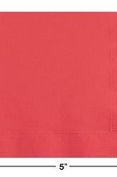 Beverage Napkins 2-Ply (50 counts) Coral