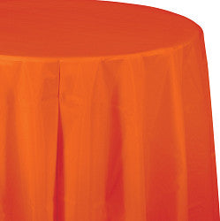 Sunkissed Orange Plastic Round Table 82