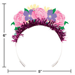 Floral Tea Party Tiara With Fringe
