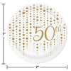 Sparkle and Shine Gold Luncheon Plate Foil 50th
