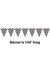 Black & White Checker  Banner (12 flags)