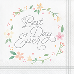 Farmhouse Floral Lunch Napkins Best Day Ever