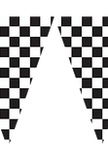 Black & White Checker Banner Flag