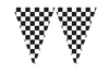 Black & White Checker Banner Flag