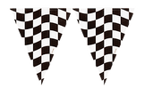 Black & White Checker  Banner (12 flags)