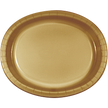 Glittering Gold Oval Plates (8 counts)
