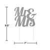 Mr & Mrs Cake Topper Glitter Silver