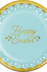 Golden Easter Dinner Plates Foil Stamp