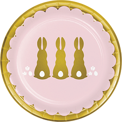 Golden Easter Lunch Plates Foil Stamp