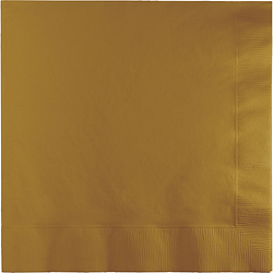6.5" x 6.5" Glittering Gold Lunch  Napkins (20 COUNTS)