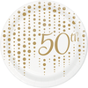 Sparkle and Shine Gold Luncheon Plate Foil 50th