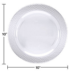 10.25" Clear Pebble Rim Plastic Plates (10 counts)