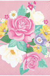 Floral Tea Party Beverage Napkin