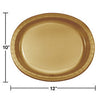 Glittering Gold Oval Plates (8 counts)