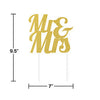Mr & Mrs Cake Topper Glitter Gold