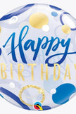 Happy Birthday Blue & Gold Dots 22