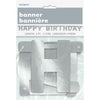 Silver Happy Birthday Jointed Banner
