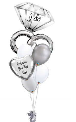Wedding Rings Personalized Balloon Bouquet